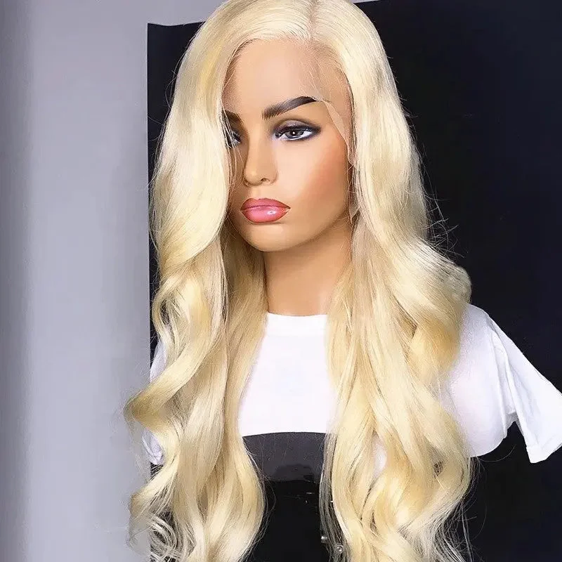 Wig for neat style-Blonde Color Wig Transparent Lace Pre Plucked Hair