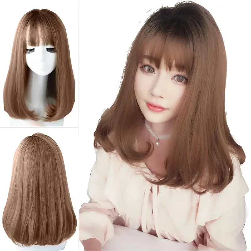 Blonde bob wig with volume-7JHH Straight Hair Wigs For Women