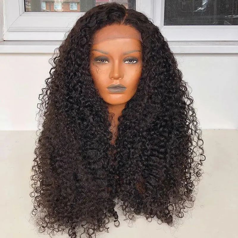 Wig for deep texture-Afro Kinky Curly Natural Black Color Wig