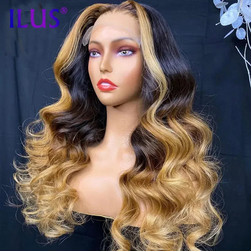 Wig for bright finish-Body Wave 1B/27 Highlight Colored Full Lace Wigs