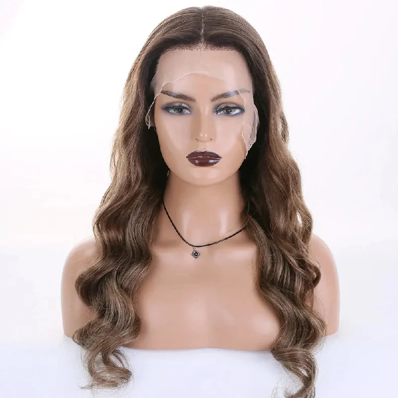 Synthetic wig for trips-cutical aligned virgin hairhighlight color HD transparent full lace wigs virgin hair Top sell hair wig