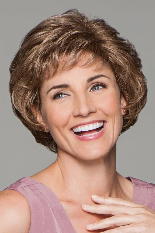 Short gray wig with waves-Gabor Wigs - Commitment