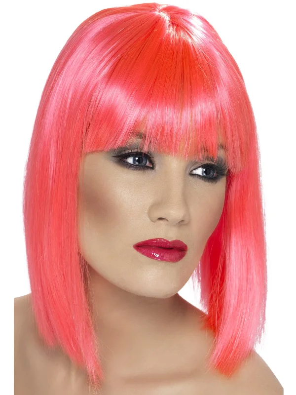 Wig for fresh texture-Glam Wig Neon Pink