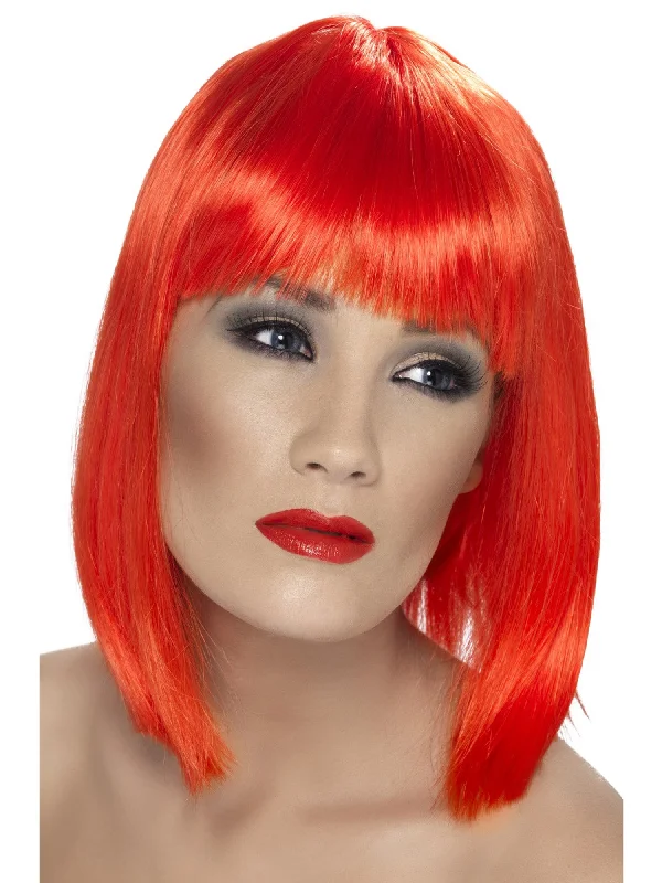 Wig for plush vibe-Glam Wig Neon Red