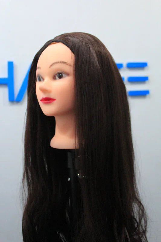 Wig for low upkeep-Half Head WIG / Natural Black