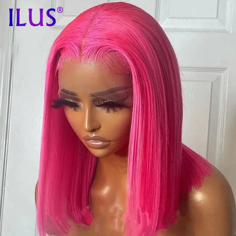 Wig for fancy finish-Hot Sale Free Shipping Bob Wig Straight Rose Red