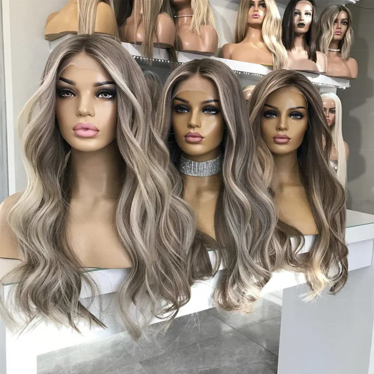 Wig for sleek vibe-Luxury Hair Ash Platinum Blonde Color Straight Wave Virgin European Cuticle Aligned Hair HD Lace Front Wigs