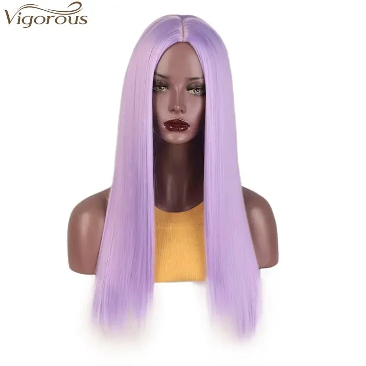 Half wig for volume-Vigorous Cosplay Party Wigs Long Straight