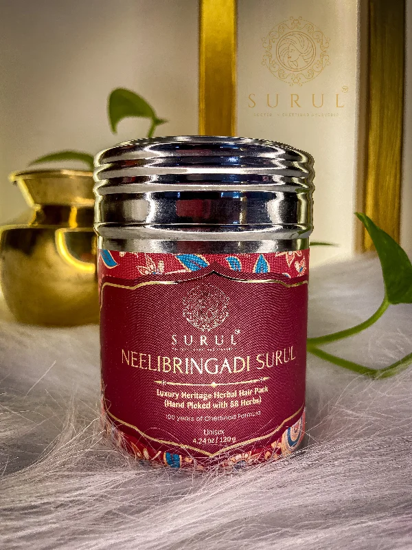 Frizz taming lotion-NEELIBRINGADI SURUL - Luxury Herbal Hair Pack Powder ( Hand Picked with 58 Herbs )