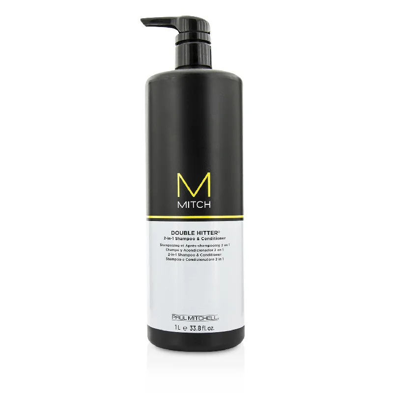 Frizz calming lotion-Paul Mitchell Mitch Double Hitter 2-in-1 Shampoo & Conditioner  1000ml/33.8oz