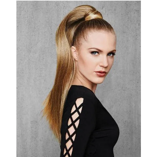 Synthetic wigs for summer weddings-25" Straight Pony | HF Synthetic Ponytail (Wrap Around) by Hairdo