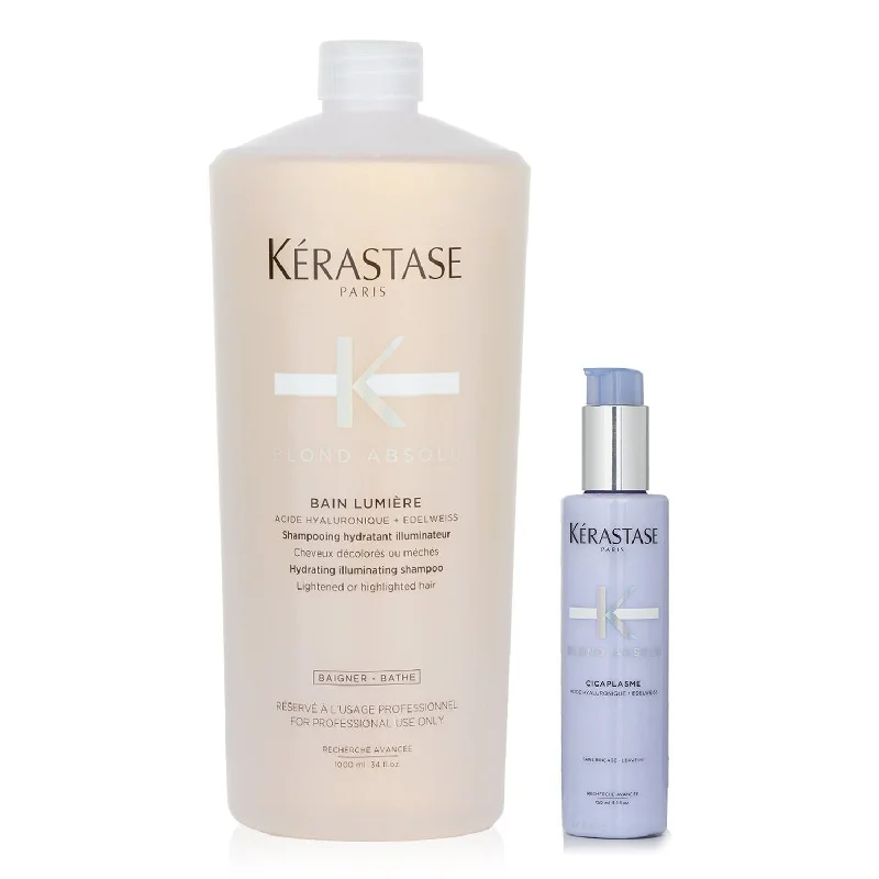 Scalp nourishing lotion-Kerastase Blond Absolu Set 1: Shampoo & Fortifying Heat-Protecting Serum (Lightened or Highlighted Hair)  2pcs