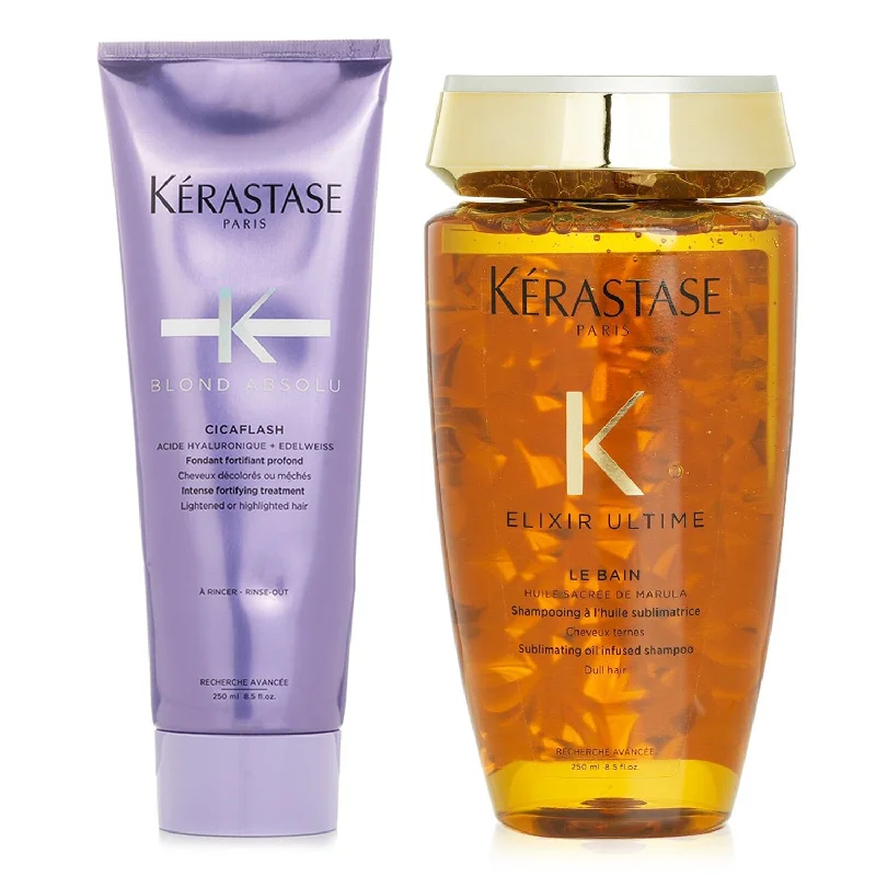 Styling spray-Kerastase Blond Absolu Set 3: Shampoo & Fortifying Treatment (Lightened or Highlighted Hair)  2pcs