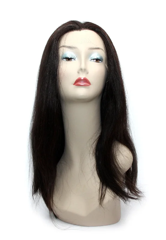 real person hair ring elaborate twist-Brazilian Human Hair Lace Front Wig - Abigail