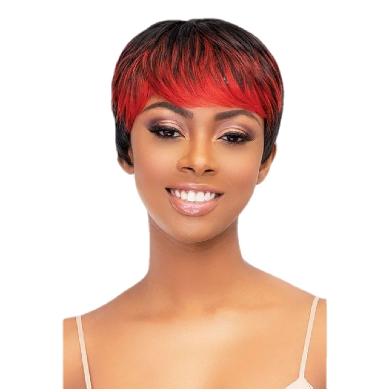 Synthetic wigs with stacked layers-Femi Collection Alana Sephia Wig