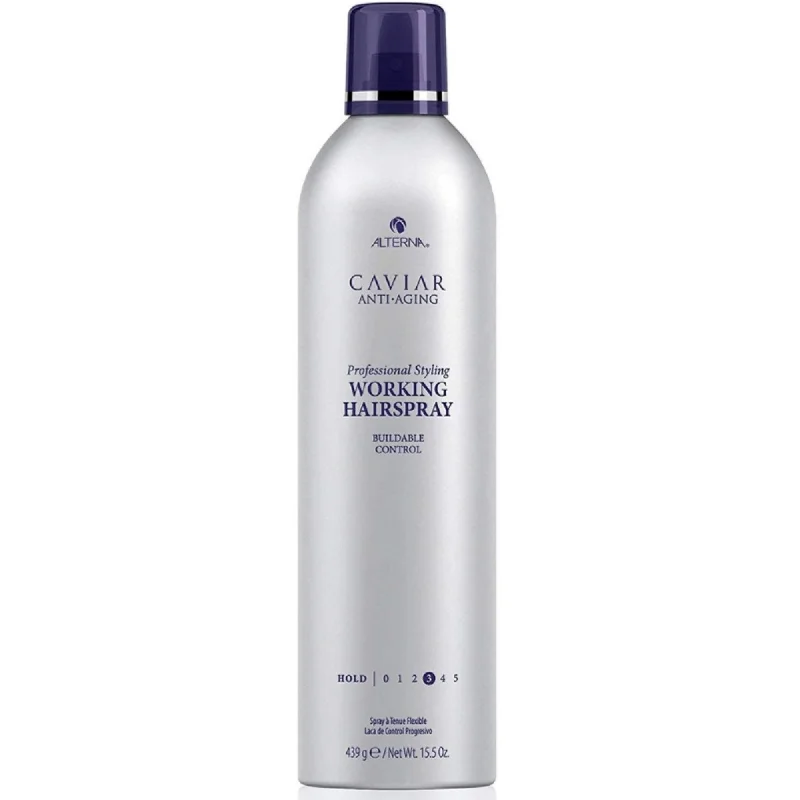 Breakage reducing balm-Alterna Caviar Anti-Aging Professional Styling Working Hairspray, Flexible Hold, 15.5 oz