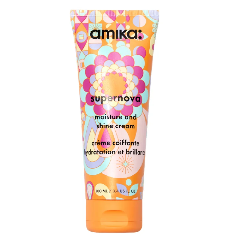 Hair care tips for dry kinky hair-Amika Supernova Moisture and Shine Hair Cream 3.4 oz