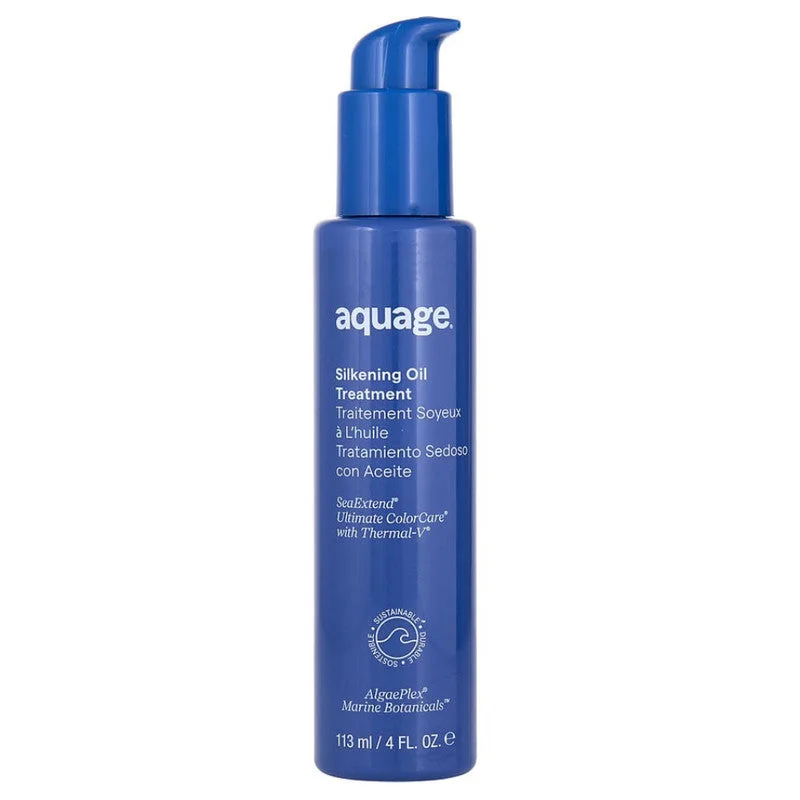 Organic hair care for luster-Aquage Sea Extend Silkening Oil Treatment 4 oz