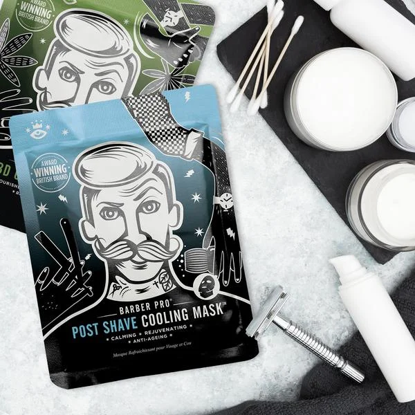 Curl gel-Barber Pro Cooling Post-Shave Sheet Mask