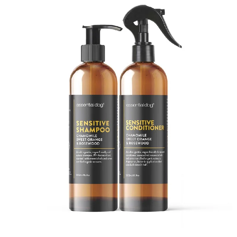 Scalp reviving lotion-Essential Dog Sensitive Shampoo & Conditioner Pack Chamomile 500ml