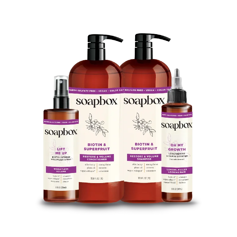 Sheen mist-Biotin & Superfruit Volumizing Haircare Bundle (Large)