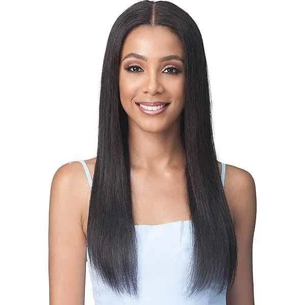 real person hair ring friend pattern-Bobbi Boss 100% Virgin Remy Human Hair 13X4 Lace Front Wig - MHLF508 NATURAL STRAIGHT 24