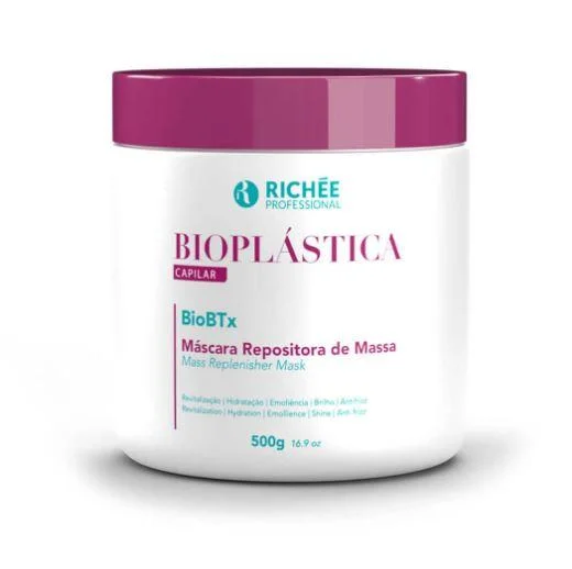 Hair care routine for hair moisture-Brazilian Biobtx Mass Replenisher Deep Hair Mask Bioplasty Mask 500g - Richée