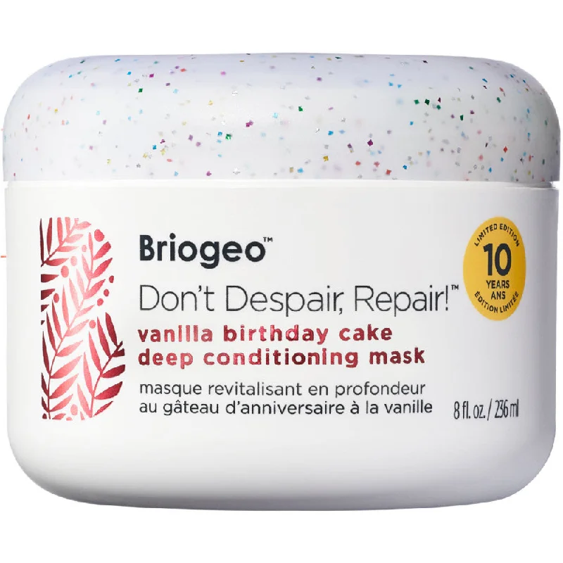 Best hair care for hair plumpness-Briogeo Dont Despair Repair Vanilla Cake Deep Conditioning Mask 8 oz (Limited Edition 10 Years)