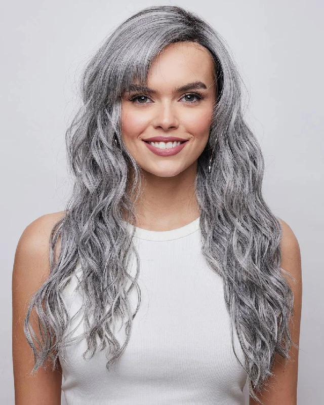 Synthetic wigs with polished finish-Brooklyn (Exclusive) | Lace Front & Monofilament Part Synthetic Wig by Alexander