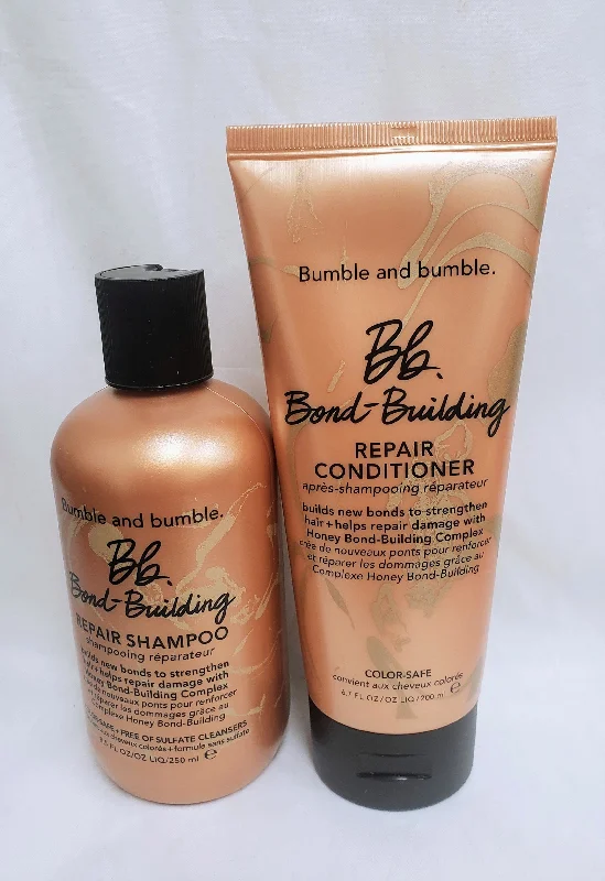 Flake reducing cream-Bumble and Bumble Bond Building Repair Shampoo and Conditioner 8.5 -6.7oz