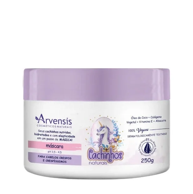 Hair care for fine kinky waves-Cachinhos Curly Hair Crespos Mask Curls Moisturizing Treatment 250g - Arvensis