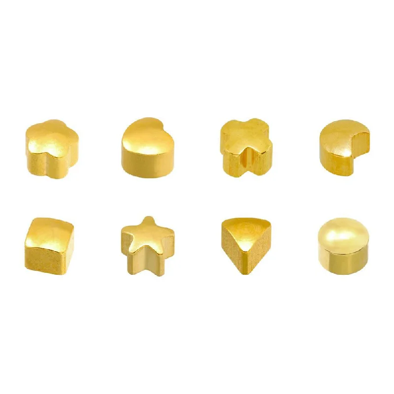 Curl extending gel-Caflon Assorted Shapes - Gold