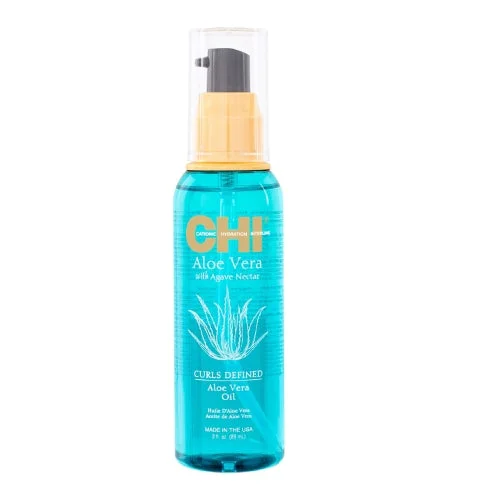 Hair care for thick soft kinky hair-CHI Curls Defined Aloe Vera + Agave Nectar Aloe Vera Oil 3 oz