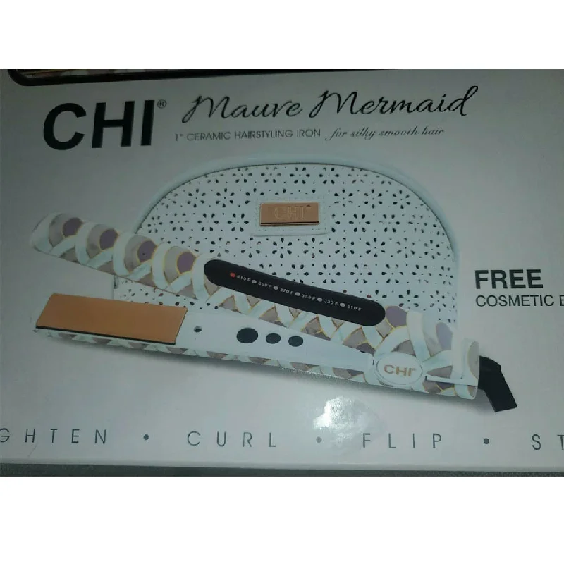 Strengthening cream-Chi Mauve Mermaid 1" Ceramic Hair Styling Iron w/ bonus-free cosmetic bag GF8531