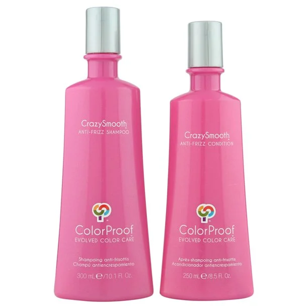 Scalp harmonizing lotion-ColorProof CrazySmooth Anti-Frizz Shampoo and Codnitioner Duo 10.1 - 8.5 oz