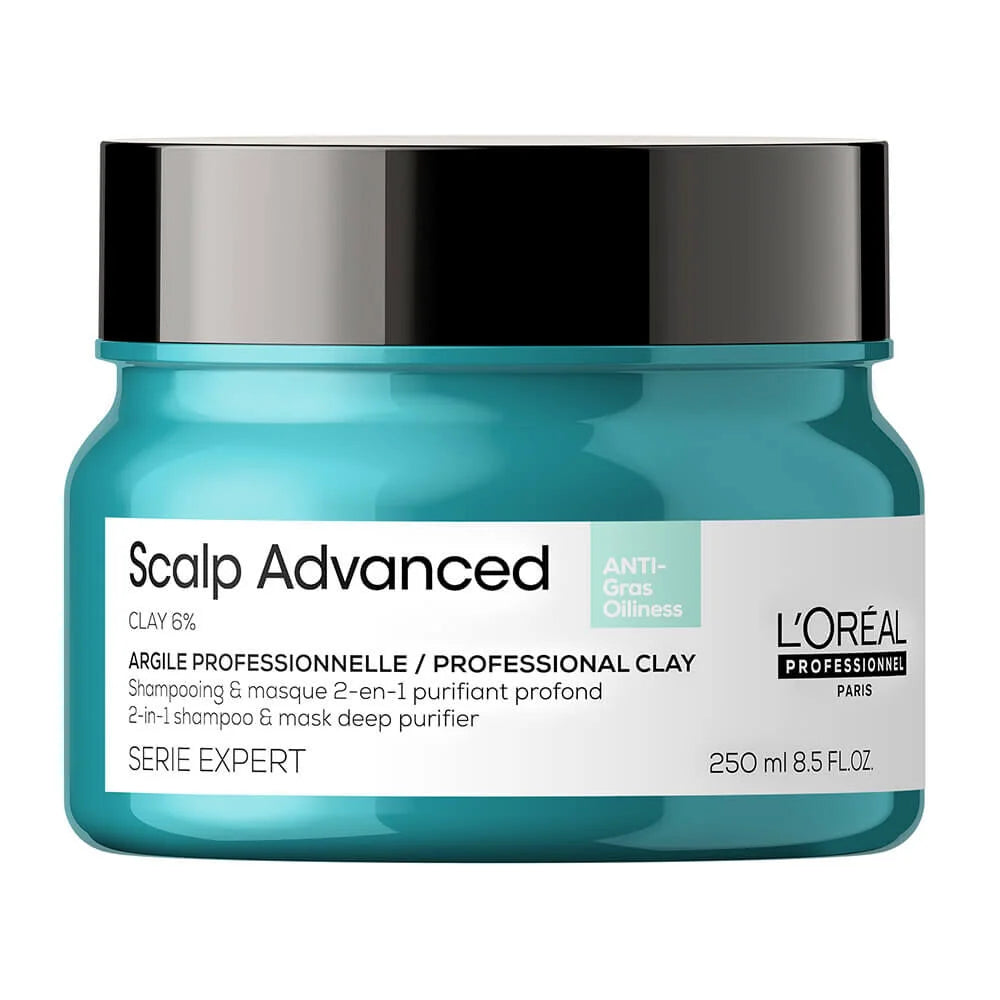 Hair care tips for voluminous waves-L'Oreal Serie Expert Scalp Advanced Anti-Oiliness 2-in-1 Deep Purifier Clay Mask 250ml