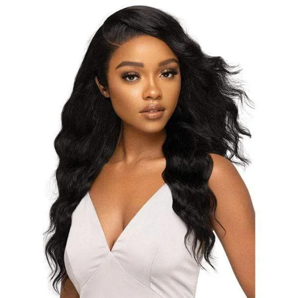 real person hair ring handmade pattern-Outre Virgin Human Hair Mytresses Platinum Label 360 HD Lace Wig - NATURAL GLAM BODY