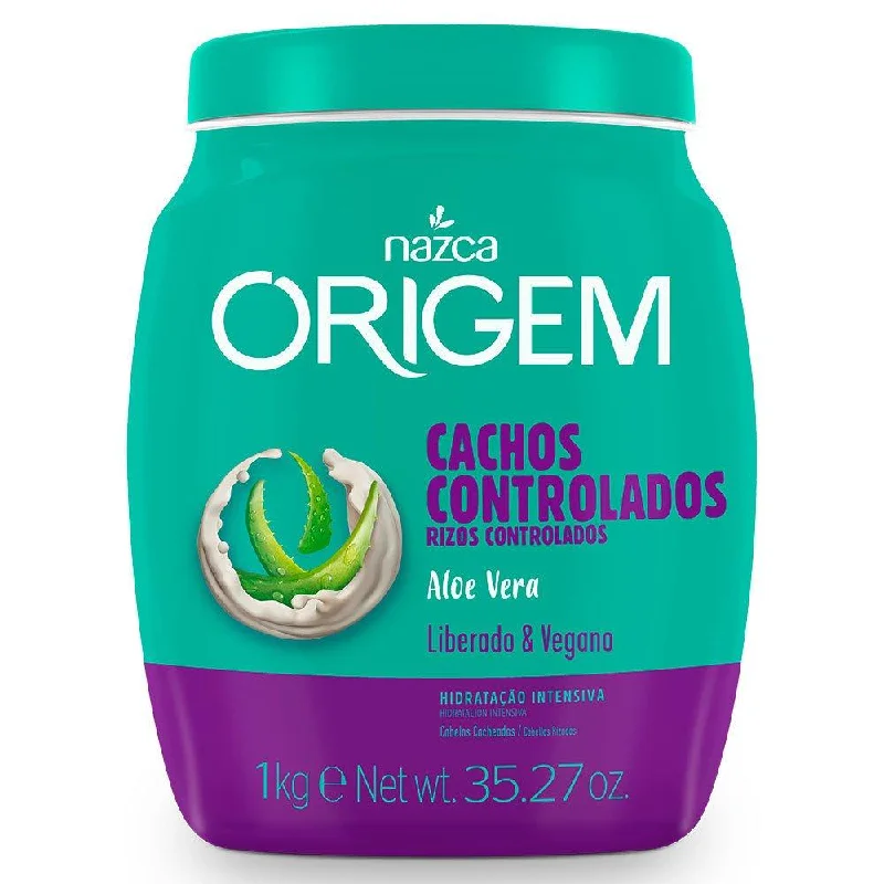 Hair care products with comfrey-Origem Moisturizing Vegan Controlled Curls Aloe Vera Hair Mask 1kg - Nazca