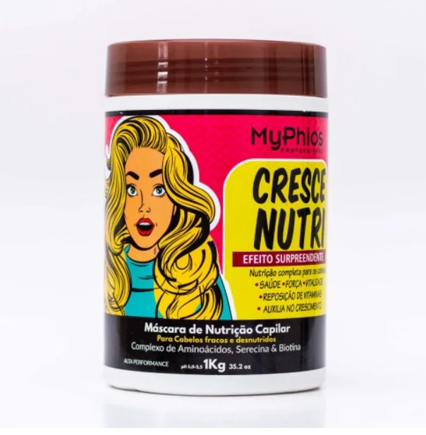 Natural hair care for hair sleekness-Cresce Nutri Rapunzel Treatment Hair Growth Nutrition Mask 1kg - My Phios