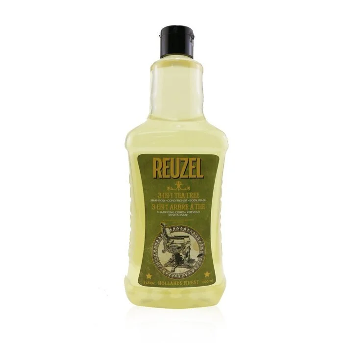 Scalp reviving spray-Reuzel 3-In-1 Tea Tree Shampoo Conditioner Body Wash 1000ml/33.81oz