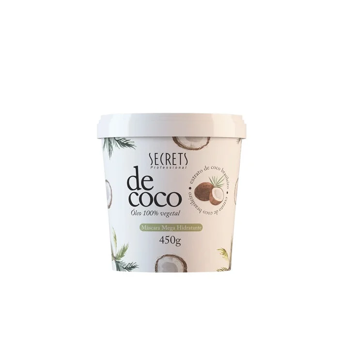 Hair care products with elderflower-De Coco Mega Moisturizing Replacement Anti Frizz Coconut Mask 450g - Secrets