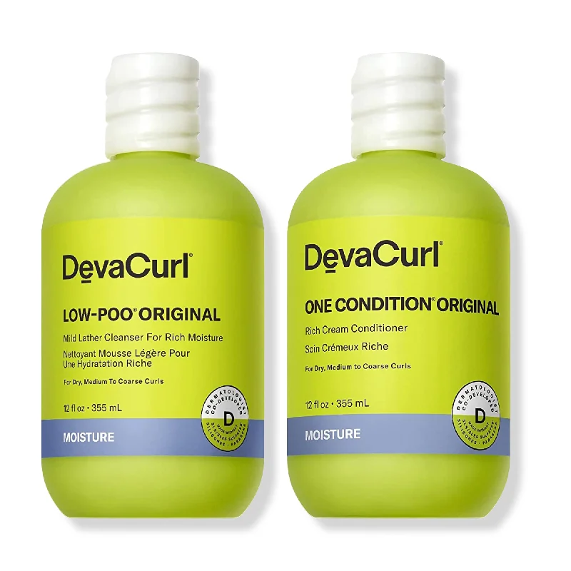 Anti-itch cream-Devacurl Low-Poo Original and One Condition Original 12oz Duo