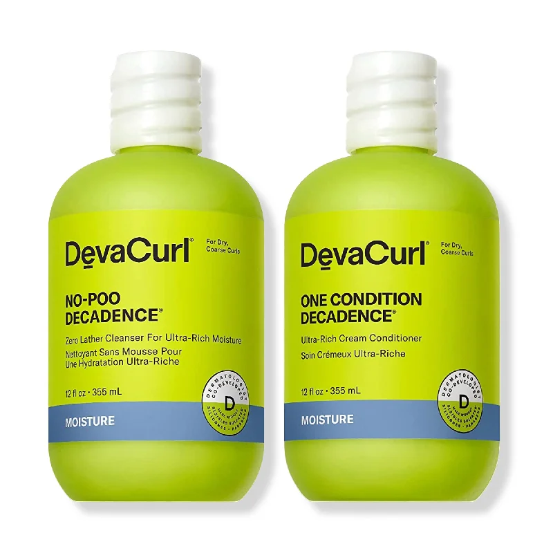 Curl boosting gel-Devacurl No-Poo Decadence and One Condition Decadence 12oz Duo