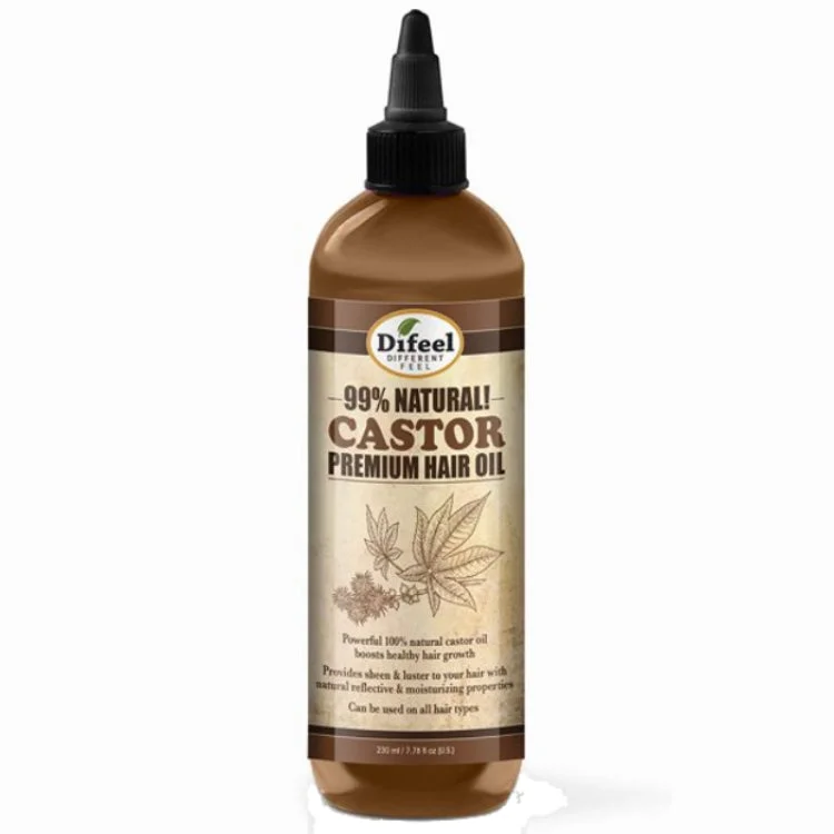 How to boost hair volume naturally-Difeel Premium Natural Hair Oil Castor 7.78 oz