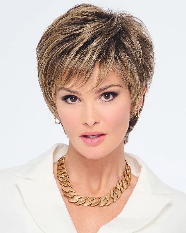 Synthetic wigs for gentlemen-Fierce & Focused | Lace Front & Monofilament Top Synthetic Wig by Raquel Welch