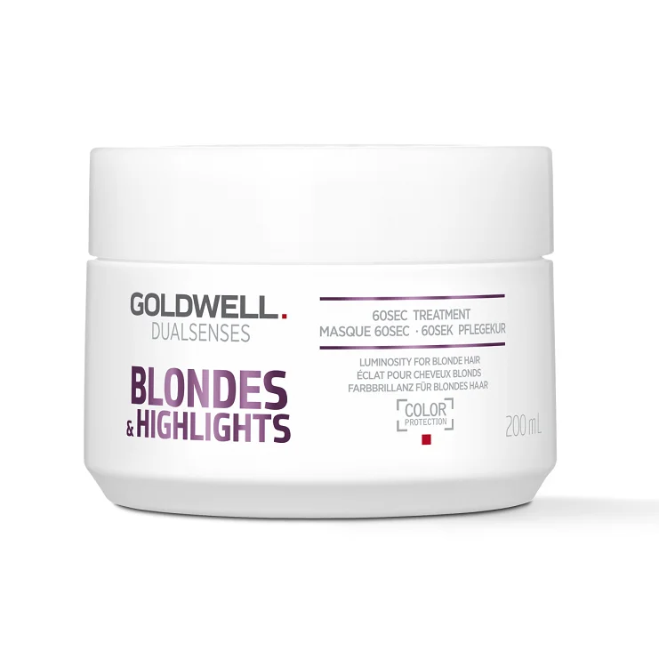 Hair care routine for hair sleekness-Goldwell Dualsenses Blondes & Highlights 60Sec Treatment 200ml