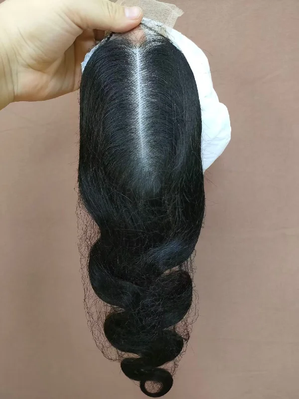 real person hair ring exclusive weave-HD 2X6 Kim Lace Closure Body Wave Transparent Lace Closure Human Hair