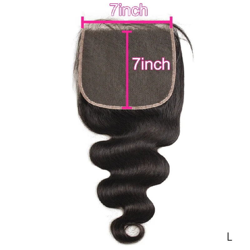 real person hair ring velvet weave-Surprisehair HD 7x7 Lace Closure Body Wave Transparent HD Closure Human Hair