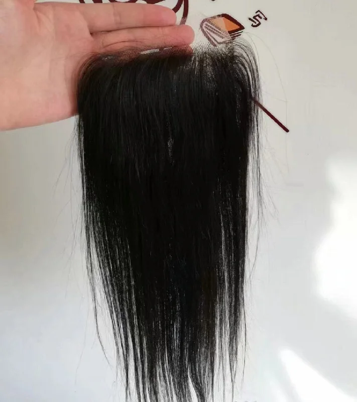 real person hair ring clearance craft-HD Lace Closure 4x4 Closure Brazilian Straight Human Hair Free Part