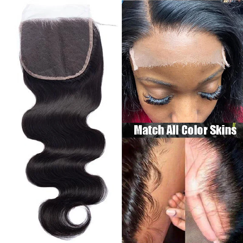 real person hair ring feedback craft-Surprisehair HD Lace Closure 5x5 Body Wave Invisibe Lace Closure Human Hair